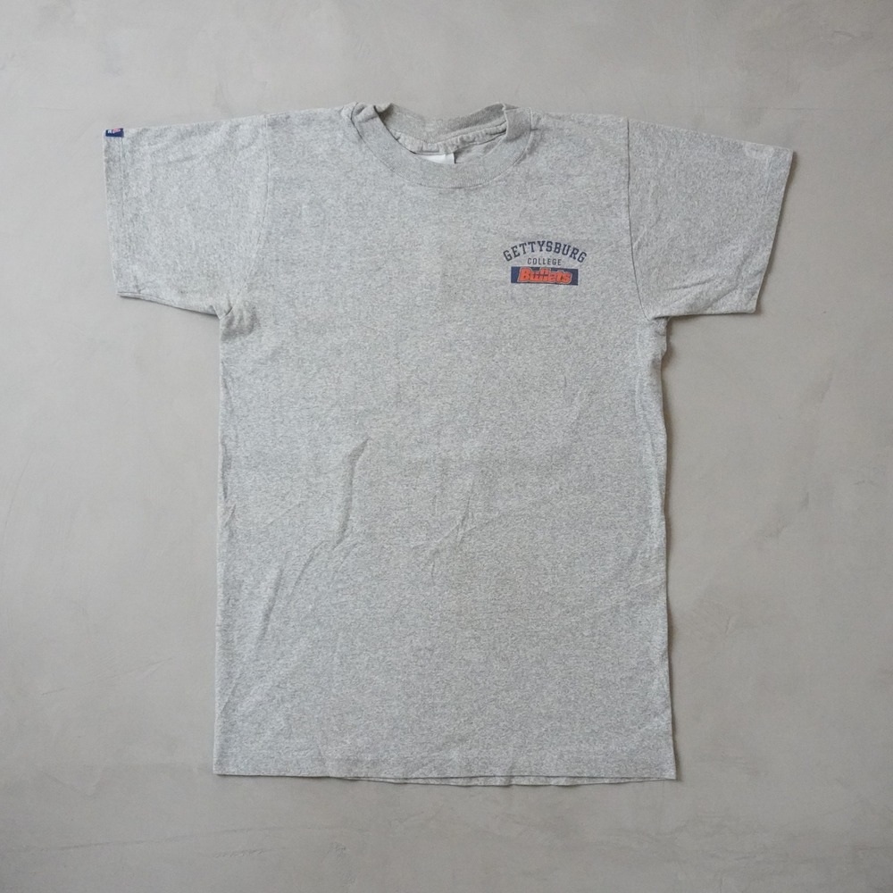 Vintage Gettysburg College T-Shirt Small Mens Gray USA Made 90s Cotton Exchange